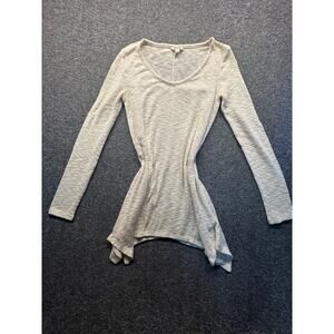 Mudd Women’s Small Beige Thin Knit Tunic Top Sweater Long Sleeve 90s Vibe
